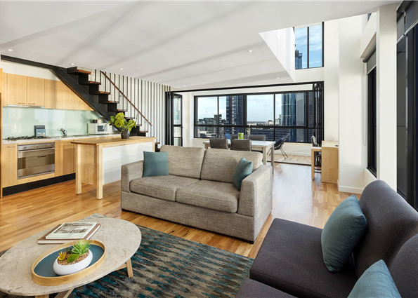 Kitchen and Living Room