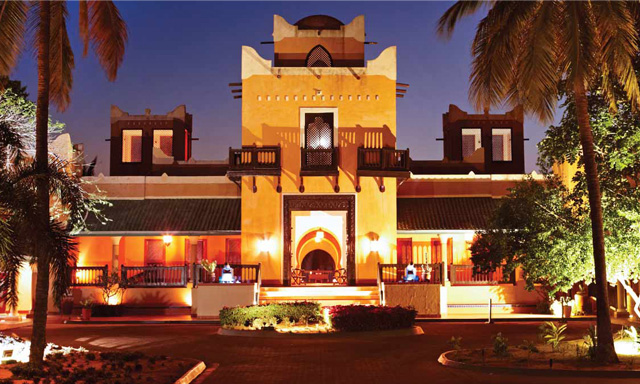 Exterior of AVANI Pemba Beach hotel & Spa at night